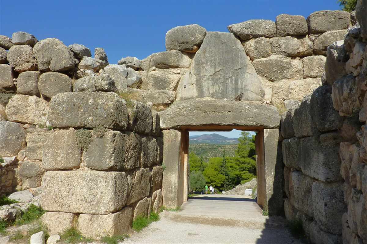 The Lion Gate of Mycenae, an early stop on a classical tour of Greece