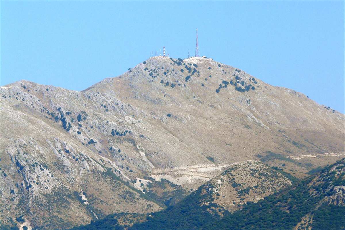 The summit of Mount Pantokrator on Corfu, a goal of a Corfu jeep safari