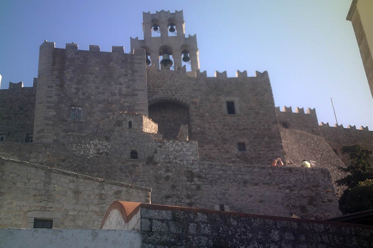 The fortified Monastery of Saint John above Chora on Patmos