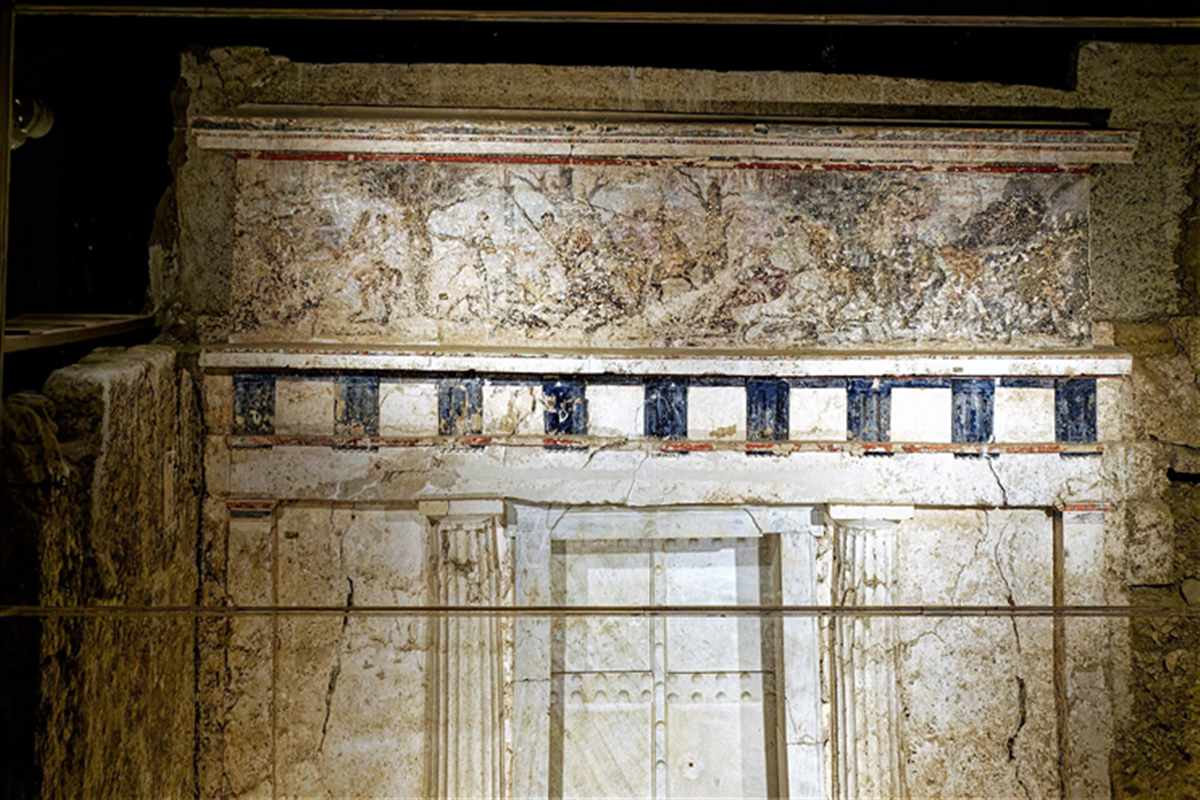 Painted facade of a royal tomb inside the Great Tumulus at Vergina, Vergina tickets